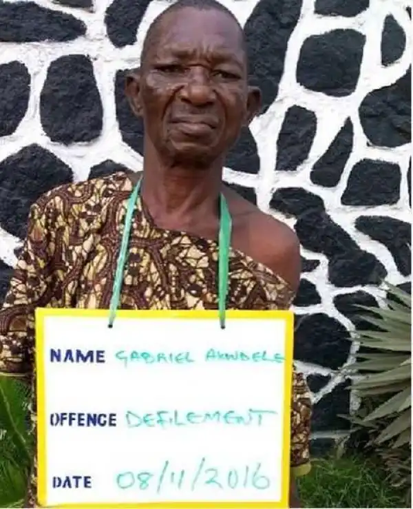 See the Face of a 70-year-old Man Who Defiled an 8-year-old Deaf and Dump Girl in Ogun (Photo)